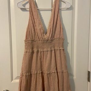 VICI SMOCKED TIERED EYELET DRESS SZ M NEW!